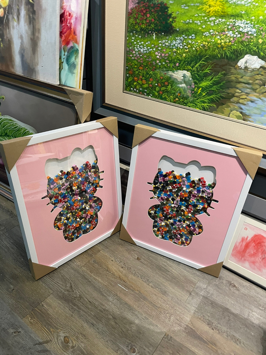 乐高积木装饰画人仔挂画kaws芝麻街卡通小...