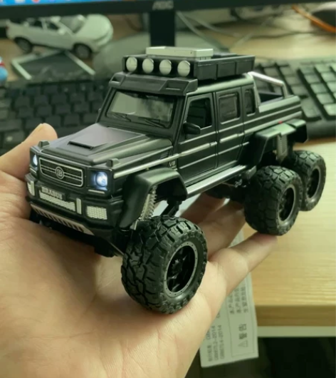 巴博斯汽车模型6X6皮卡车仿真声光合金玩具...