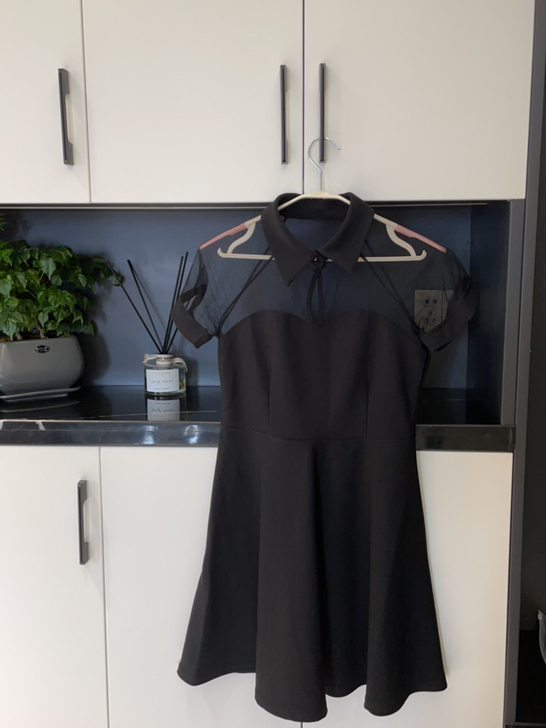 夏 女 黑色薄纱连衣裙 暗黑 JK ...