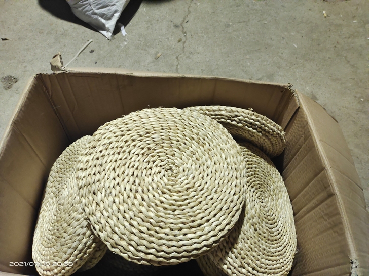 日式草编蒲团藤编坐垫地上加厚圆形坐墩打坐垫...