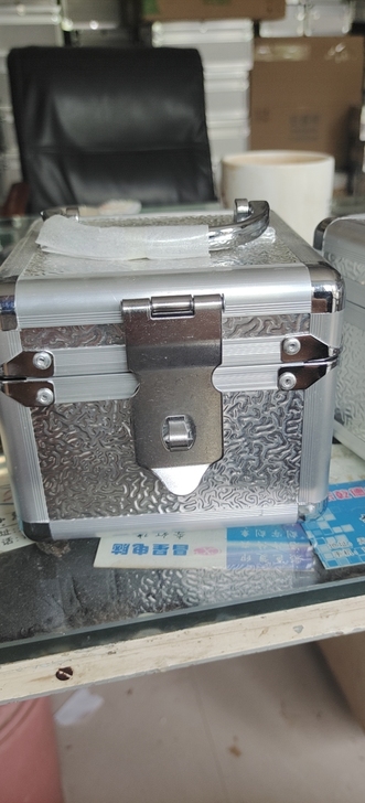 密码收钱箱存钱箱装钱装章盒子元铝收纳箱印章...