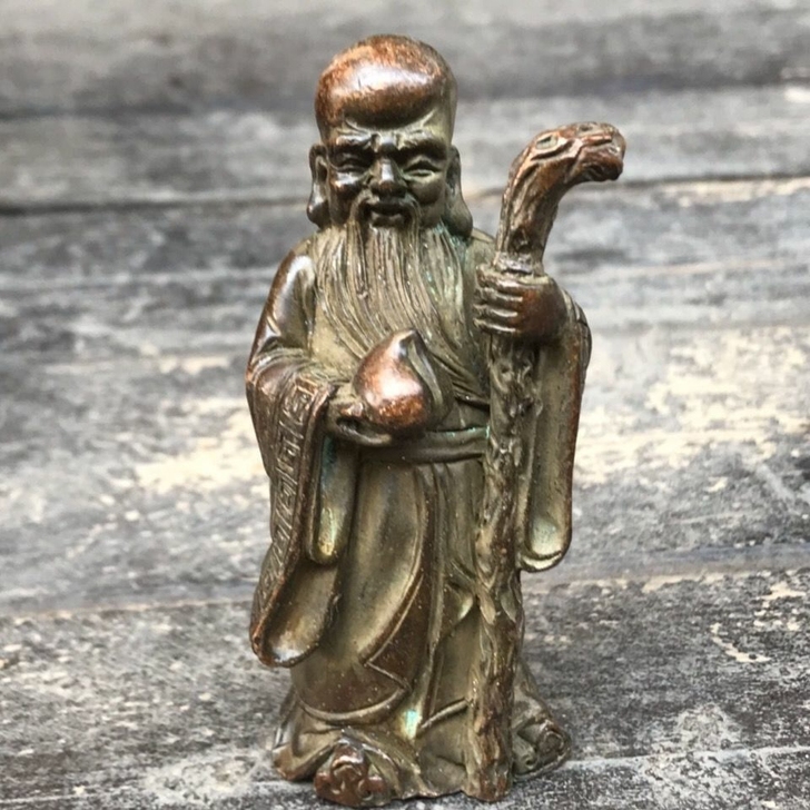 纯铜佛像寿星摆件招财进宝生命百岁铜佛像寿星...