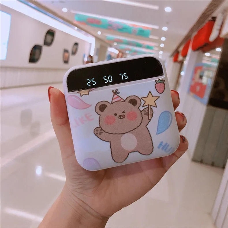 充电宝20000毫安自带线数显移动电源大容...