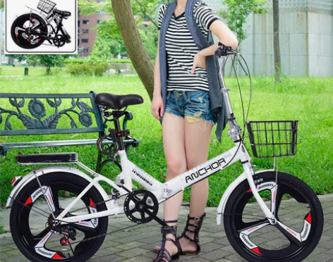 飞鸽铁锚折叠自行车女式超轻便携20寸学生2...