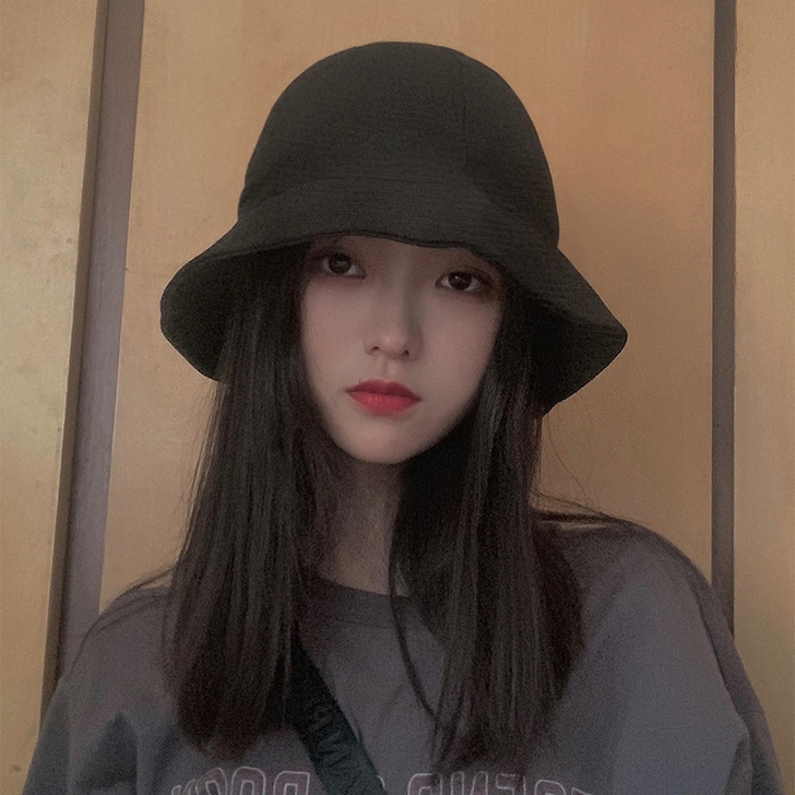 秋冬渔夫帽女网红款百搭羊毛呢盆帽韩版潮日系...