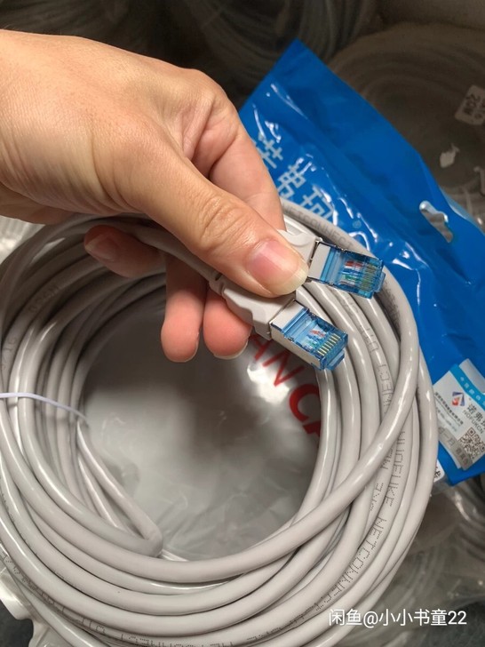 10米千兆网线工程剩下的几百条cat6很粗...