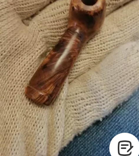 麻梨疙瘩烟嘴 实木一体烟斗型烟嘴，铁锈黄满...