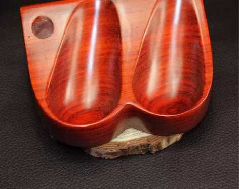 实木烟斗架子 实木烟斗架子 红花梨2位烟斗...