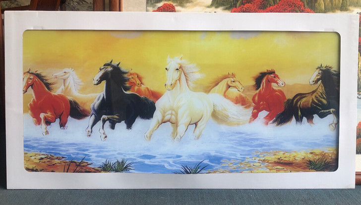 全新 精品玻雕工艺画 60X120cm