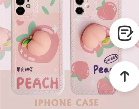 iPhone苹果手机壳减压水蜜桃抖音爆款趣...