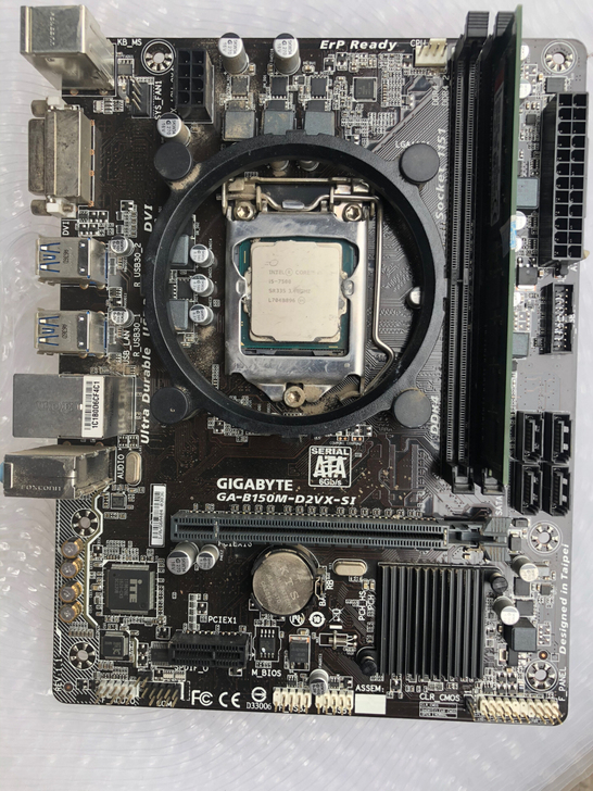 技嘉b150板u套装i5-7500处理器，...