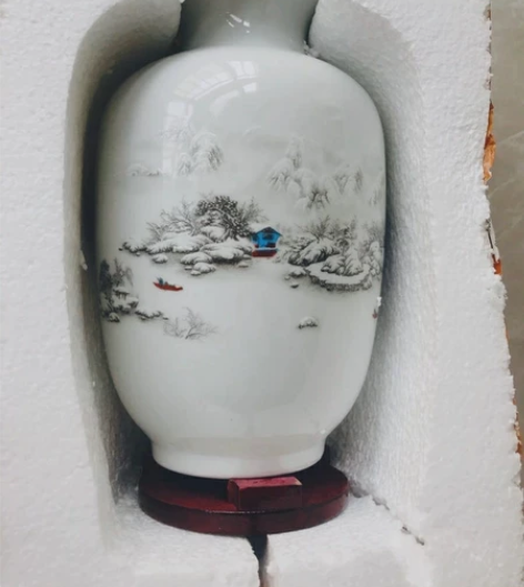 全新包邮景德镇陶瓷器花瓶客厅插花摆件中式家...