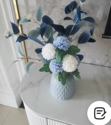 32.9【花+花瓶】北欧陶瓷花瓶摆件现代家...