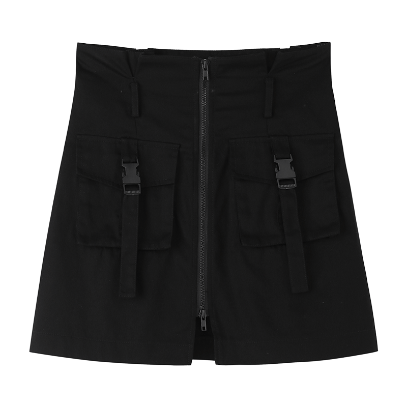 王等等微胖定制不规则工装机能风半身裙202...