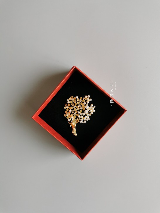 全新复古锦绣繁花胸针，出口欧洲宫廷，纯铜镶...