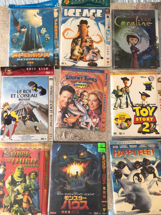 九部国英双语动画电影，都是经典影片。4元一...