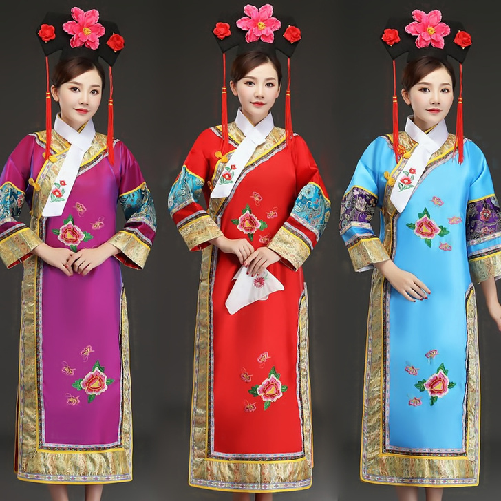 清朝古装格格服装满族旗服宫女贵妃甄嬛传反串...