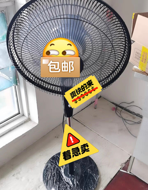 超市不开了！处理20台落地扇全新未拆封