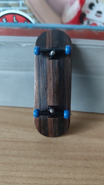 手指滑板 手工制作黑檀木
