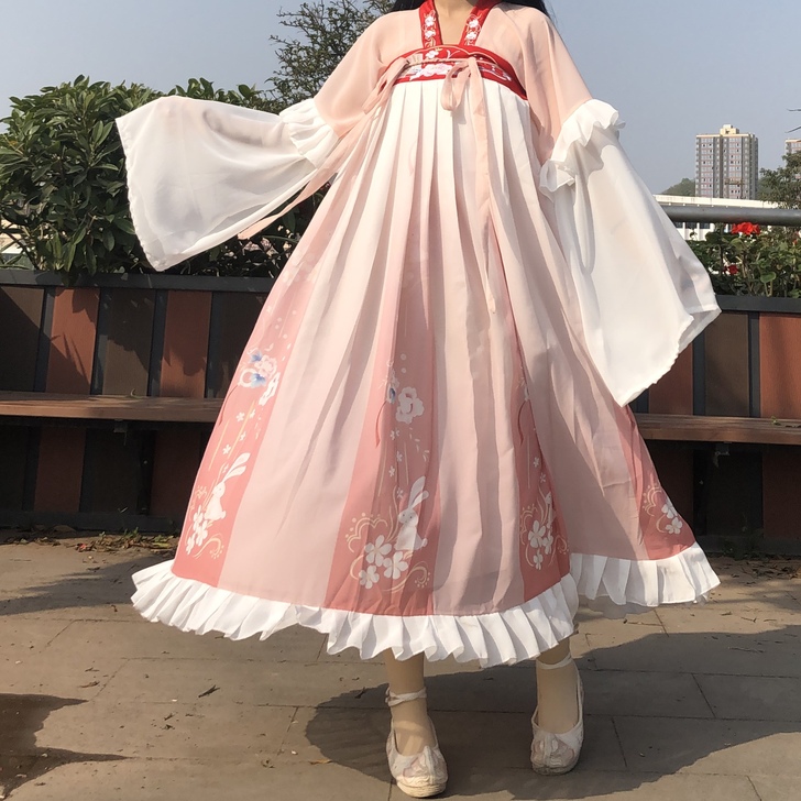 汉凤锦绣原创【遇见仙兔】齐胸襦裙汉服女汉元...