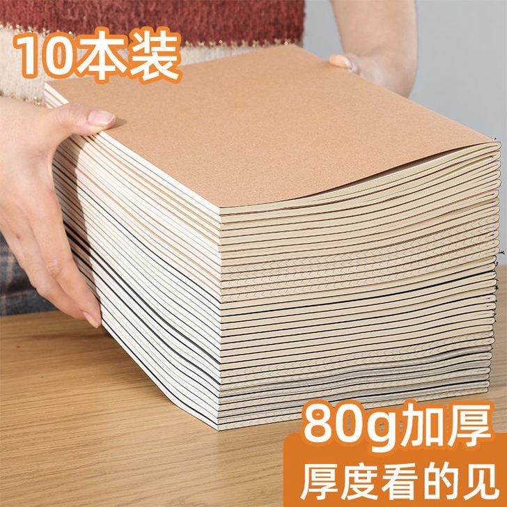 清仓 笔记本本子复古车线本牛皮纸B5简约大...