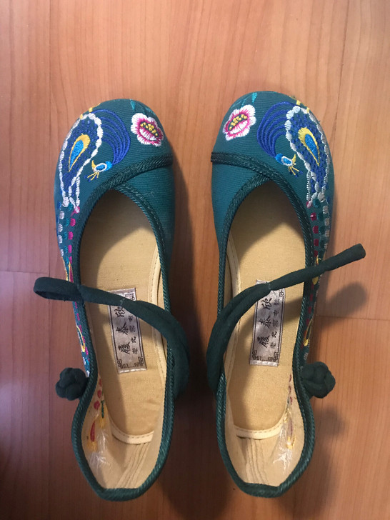 老北京女布鞋 女鞋夏季坡跟民族风绣花鞋 跳...