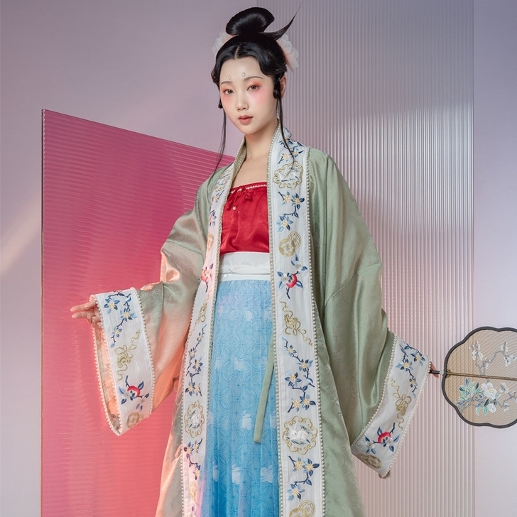 绛悠堂 珍珠版【花神兔】宋汉服褙子 百迭裙...