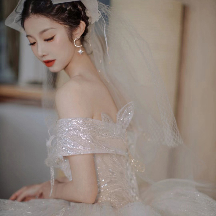 瑰逸丽姿 婚纱 很美 适合森系婚礼 还能遮...