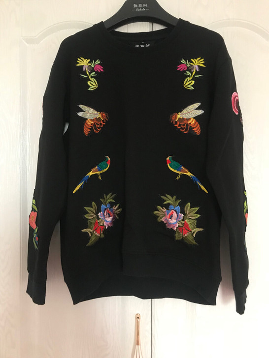 vintage复古刺绣卫衣GUCCI风