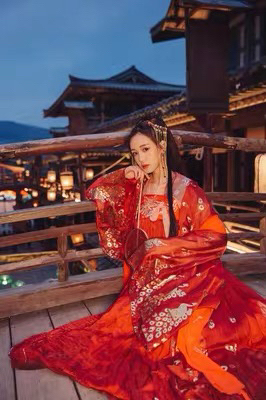 花神记烫金汉服齐胸襦裙改良汉服女传统中国风...