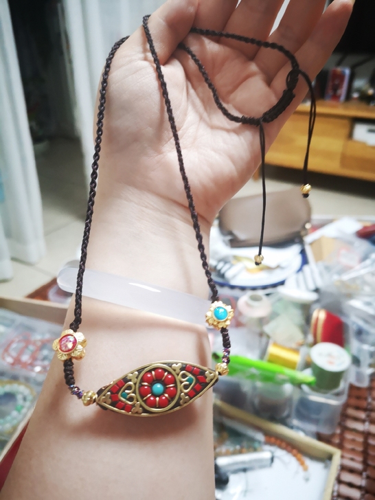 锁骨链，原创，自己搭配编的！喜欢就收吧！都...