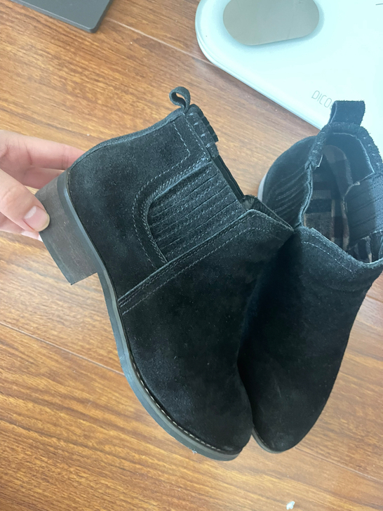 女士薄棉单鞋 35码 基本全新 翻毛皮 真皮