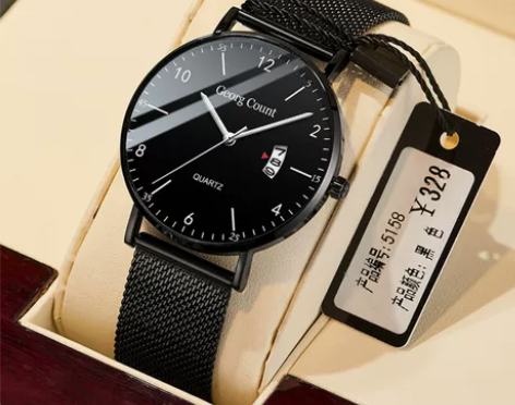 简约青少年高中电子表超薄手表男学生石英表潮...