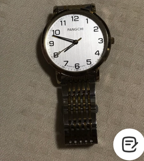 男款石英镀金钢表特价  很新 走时准确大表...