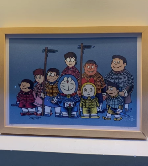 曹征作品《寻秦记――哆啦A梦》版画，尺幅2...