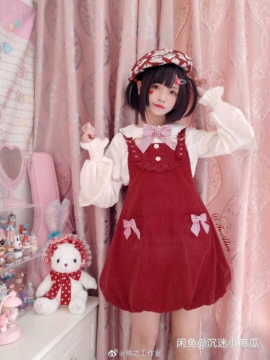 【收】熊之工作室花苞裙和背带裙