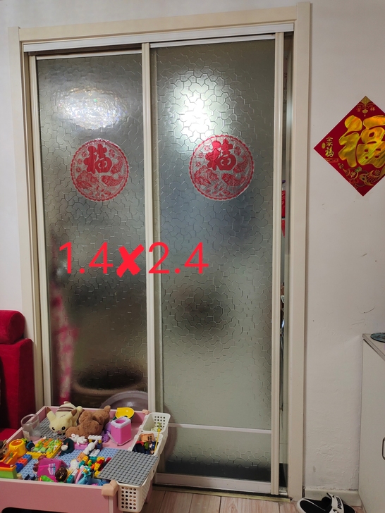 玻璃隔断门，带框一套50元，