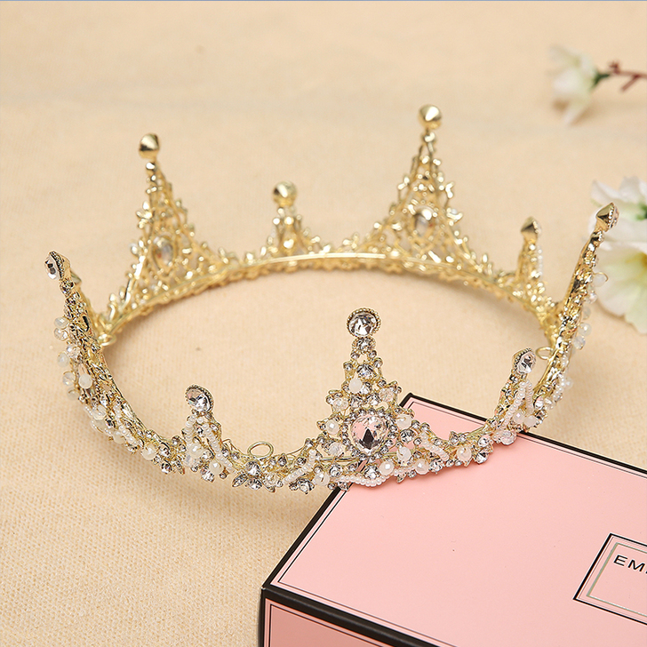 新娘头饰大气公主皇冠生日复古欧式森系仙美巴...