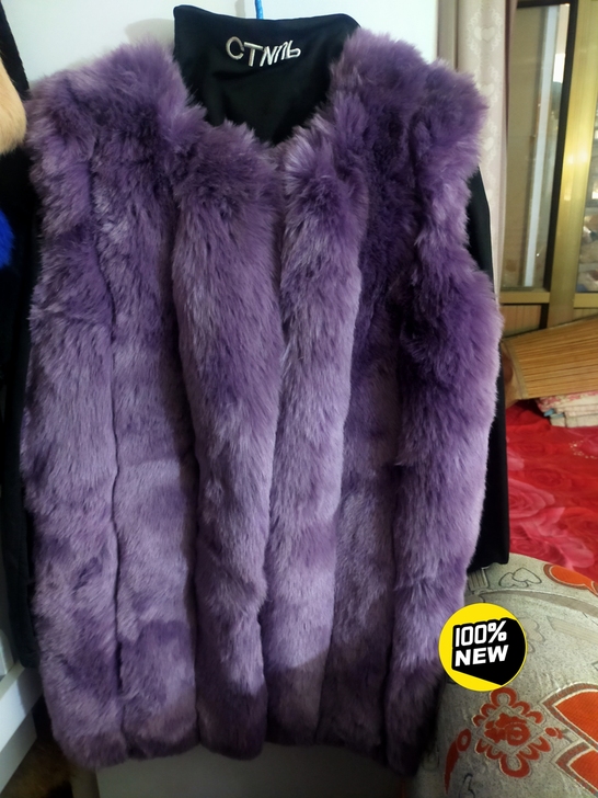 环保仿真皮草，特别厚重，保暖效果杠杠的，手...