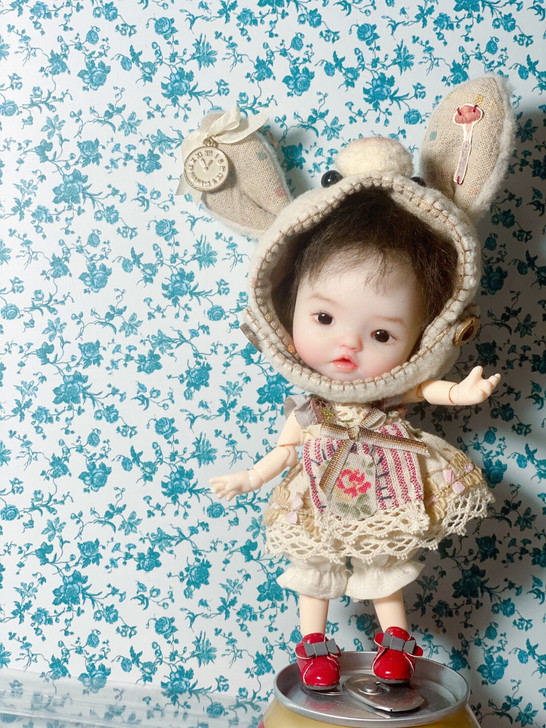 ob11整娃，真人风宝宝，脸蛋稍微有一点氧...