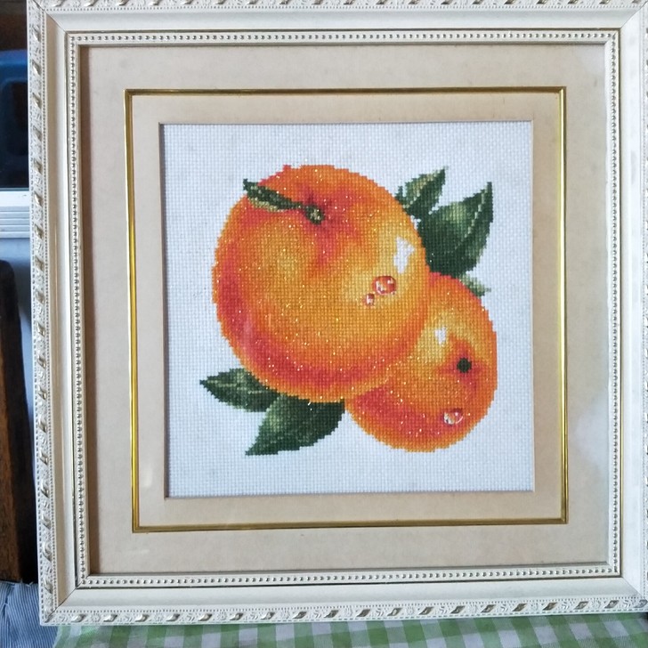 Ks十字绣挂画，自己绣的，带框，搬家闲置，...