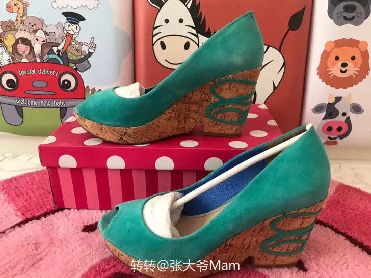 38码！偏大一码！高跟厚底坡跟防水台鱼嘴女...