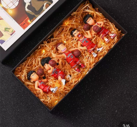 灌篮高手Q版湘北队手办车载摆件模型装饰 感...