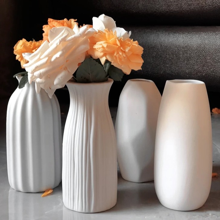 【4个12元包邮】花瓶现代陶瓷干花瓶小清新...