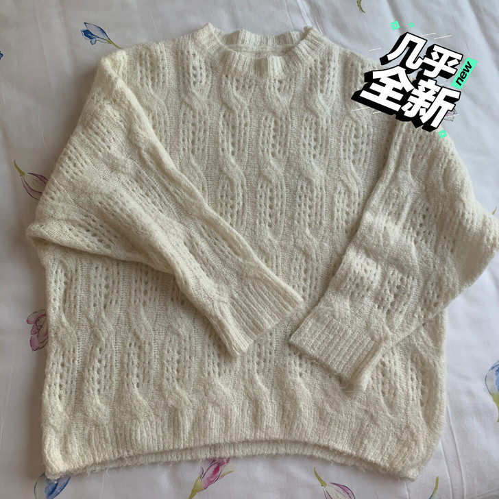 均码 毛衣 乳白色 穿过拍照 下过一次水 ...