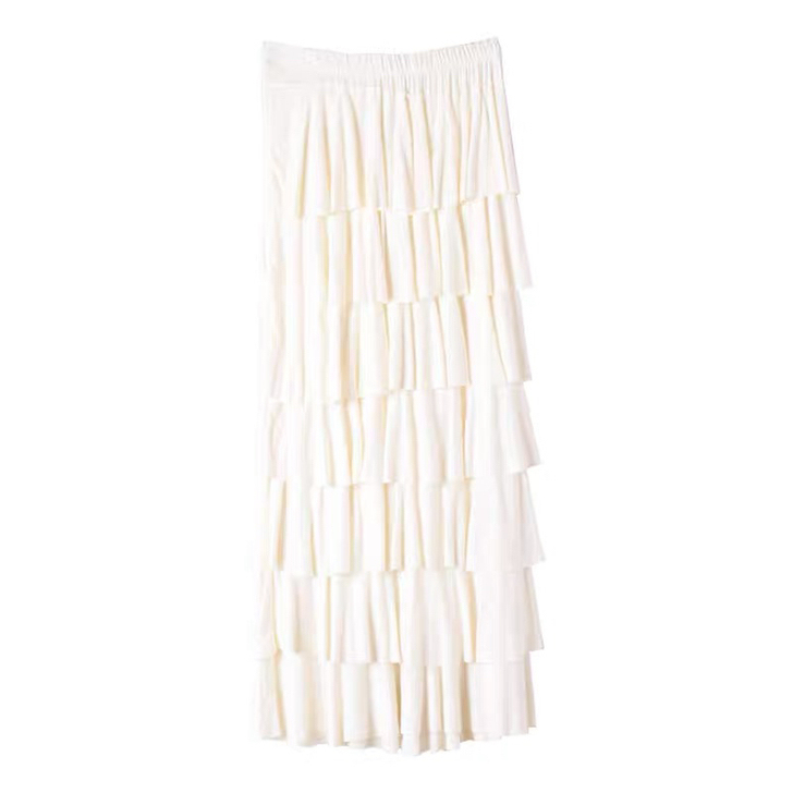 白色蛋糕裙半身裙 能穿到110斤 穿过一次