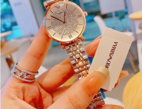 阿玛尼满天星手表,超级炫酷超级闪,正品出闲...