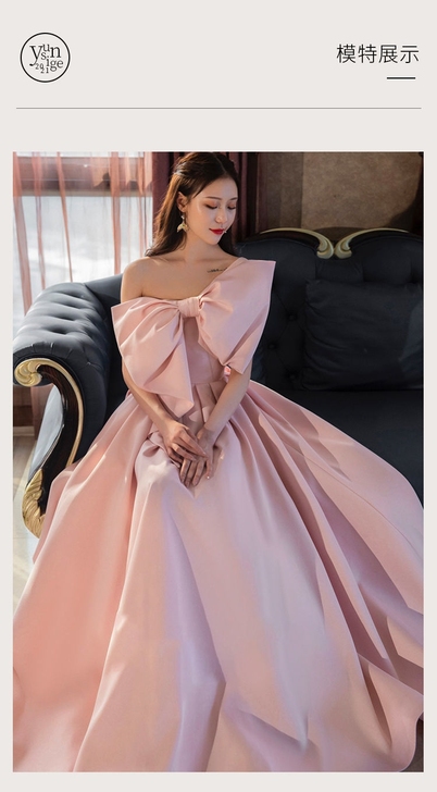 【礼服出租】《蝴蝶结》2021伞裙仙女风吊...