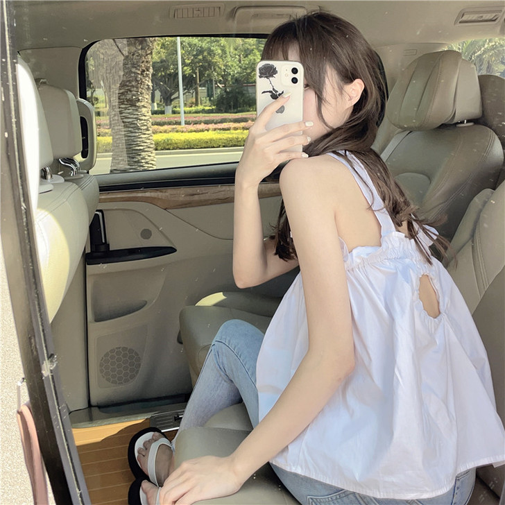 【狂欢价】2021年夏季新款无袖挂脖上衣气...