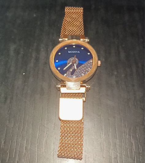 MODIYA学生女士天鹅手表，手链磁吸扣，...